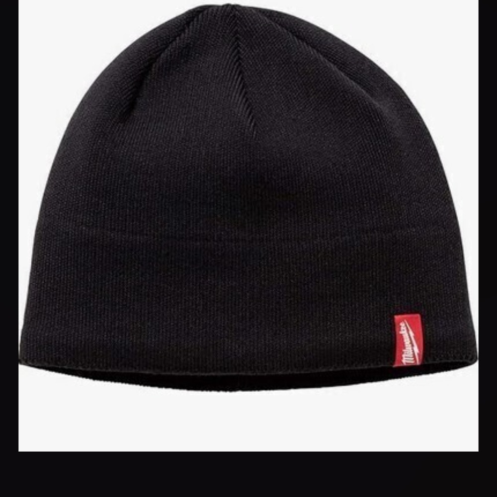 Milwaukee Fleece Lined Black Beanie Sock Cap New with Tags